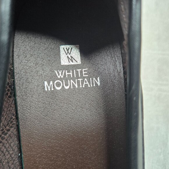 WM Platform Loafers 10 Black Faux Leather Y2K Retro Academia Preppy Chunky Shoes - Picture 12 of 12